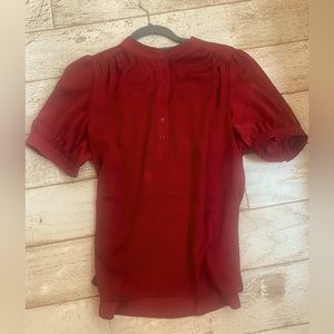 Banana Republic Factory red silky shirt. size MP